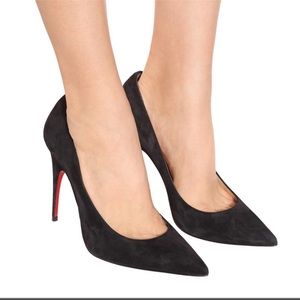 Christian Louboutin Black Suede Heels